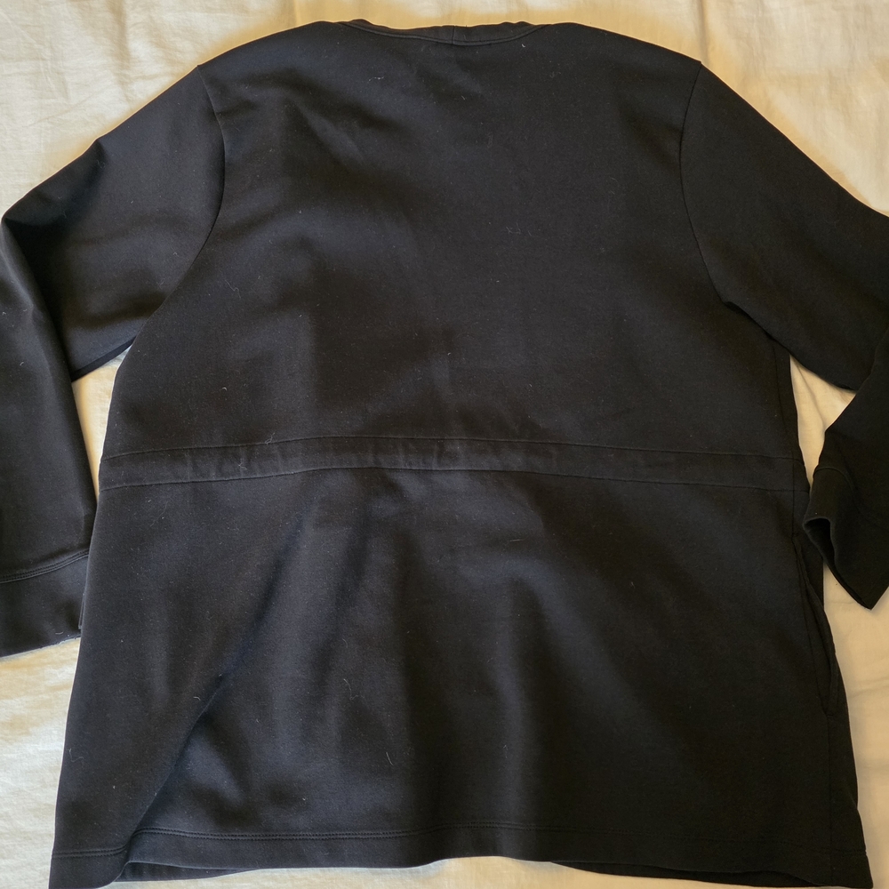 Black Open Front Drawstring Jacket - Picture 7 of 8